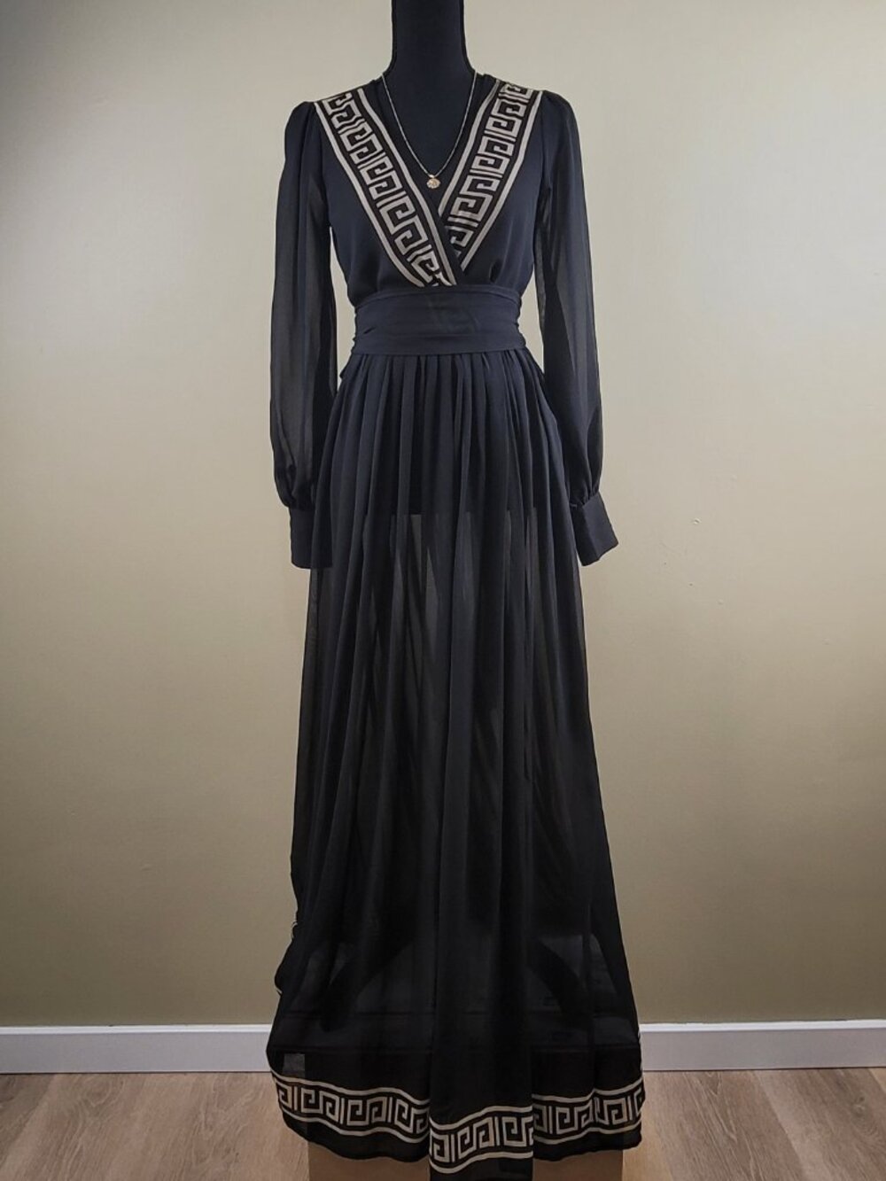 semi formal dresses fashion nova | | Fashion Nova Clio Border Print Maxi Dress Black Taupe Xs Black Chiffon long choli lehenga